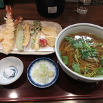 蕎麦 しらいし - 【海老と旬の野菜の天そば　２１００円】