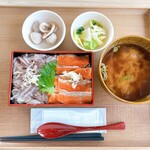 イカ恋食堂 ごはん亭 - イカ恋ギン鮭サーモン重