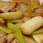 中華そば 東光 - 醤油ベースなタレと沢山のネギ、負けじと入る豚こまがナイスなコンビネーション！ご飯がすすまないわけないっしょ！ですが腹具合から量を増やせなかった私....