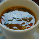 カフェ・ミケランジェロ - 2009/12 大晦日 サンドウィッチセットのスープ