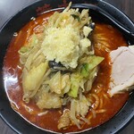 旨辛タンメン 荒木屋 - 大辛野菜麺　　チャーシュー　ニンニク【無料】トッピング