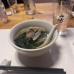 酒肴 新屋敷 - 新わかめとあさりのラーメン