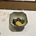 三田ばさら - 先付 ホタルイカ・菜の花・酢味噌