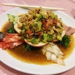 中国料理 响鈴 - 前菜　アワビ、アボカド、ピリ辛、