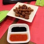 Boon Tong Kee - 2014年1月。チキンライスのタレとお通し！どれも最高！