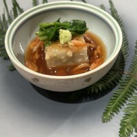 汐見 - 粗挽き蕎麦豆腐の桜海老餡