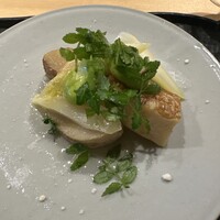 ひがしやま 司 - 筍　炭火焼き　ホワイトアスパラ　そら豆　木の芽　昆布オイル