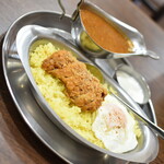 インド定食 ターリー屋 - 料理写真:キーマカツカレー定食（１，１００円）２０２５年４月