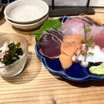 またあした - おさしみ気まぐれ5点盛り。