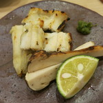 治鮨 - 26年7月　穴子白焼き、早松茸・カボス