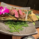 但馬屋 - ステーキの焼き上がり