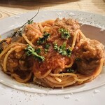 食堂endo - カリオストロ城のパスタ(ミートボールトマトソース)