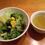 Mai Dainingu Budou Gura - Aパスタのサラダとスープ