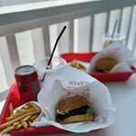 HAPPY BURGER - テリヤキバーガーセット（チーズ抜き）　1460円 パテダブル　430円