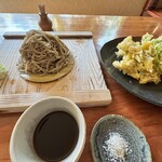 蕎麦切り大城 - もりそば+舞茸天野菜天5種