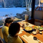 ラビスタ阿寒川 - 夕食はこんな素敵なお席でいただきました。