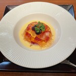 銀座ろくさん亭 - 苺のジュレ　カスタードソース