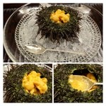Ogata - 鹿児島阿久根のウニ・スッポンのジュレがけ・・阿久根のウニは九州のウニの中では濃厚ですし美味しい。
      スッポンのジュレもいいお味です。