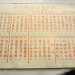 陸羽茶室 - これに個数を書いてスタッフさんに渡します