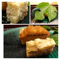 緒方 - 鱧鮨・鱧の煮こごり・・鱧鮨は鱧の身も暑く美味しい。