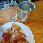 ますや商店 - お酒とちくわの磯辺揚げ