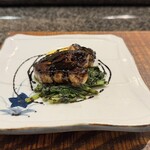 鉄板ステーキ 花心 - フォアグラの鉄板焼き。