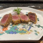鉄板ステーキ 花心 - ビフカツ、柔らかくて美味しい。