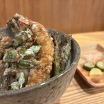 蕎麦心 きりがね - 海老天丼（大海老1・野菜）