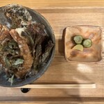 蕎麦心 きりがね - 海老天丼（大海老1・野菜）