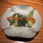 トムクリオーザ - 山菜とさよりのマリネ フルーツトマト