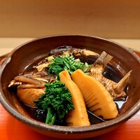 赤坂 菊乃井 - ●強肴
                    「鯛あら炊き  筍  菜種  木の芽」