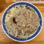麵屋春馬 - 「汁なし（普）」（950円）　トッピングはニンニクと背脂