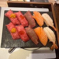 黄金出汁しゃぶと江戸前寿司 肉のあさつ 梅田お初天神店 - 