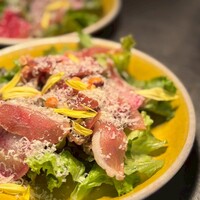 自家製鴨生ハムとレンズ豆のサラダ