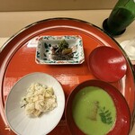 赤坂 菊乃井 - うすい豆　筍ご飯とお漬け物