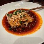 陳家私菜 - よだれ鶏　辣油は飲み物です