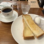 珈琲館 - 料理写真:モーニングのトースト&ゆで卵セット