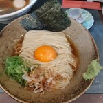 メヂカそば 吟魚 - 釜玉　わ、わさびがすごく良いねぇ