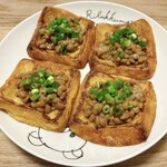 The　dining　YOSA八右衛門 - リラ's kitchen⑤
「極上 八右衛門醤油」を使って油揚げ納豆を作りました！