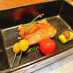 厨 花膳 - キンキの塩ふり焼き