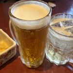 水炊きしみず - 生ビール　ハイボール