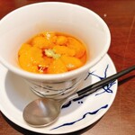 厨 花膳 - 塩水うにの冷たい茶碗蒸し