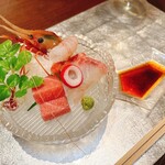 厨 花膳 - 真鯛 中トロ ボタン海老