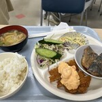神戸市中央卸売市場 東部市場 食堂 - 鯖の煮付けチキンカツセット