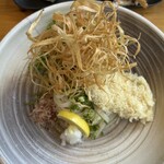 うどん匠人 岡本 - かしわ天ぶっかけうどん　　　1330円