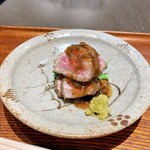 大阪 松下 - 菜の花と和牛ローストビーフ