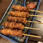 一の酉 - なんだこの鶏皮は。しっかり一枚一枚火が通っている❤️‍こんな皮食べたことない