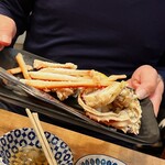 永楽食堂 - ズワイ蟹です。塩味がちょうど良い