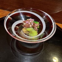 徳うち山 - アスパラのジュレ　ホタルイカ