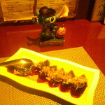 粋圓 - 黒ウーロン茶 氷抜き ＆ ピータン ＆ 特製餃子4個✖️2 ＆ 桜海老の上海やきそば ＆ 国産豚足の上海煮込み ＆ アイスクリーム